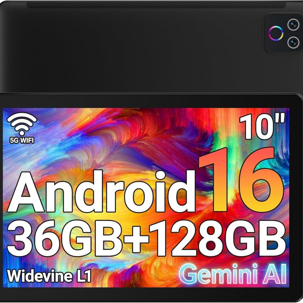URAO Tablet,10.1" Android 16 Tablet Octa-core 36GB+128GB Dual Camera
